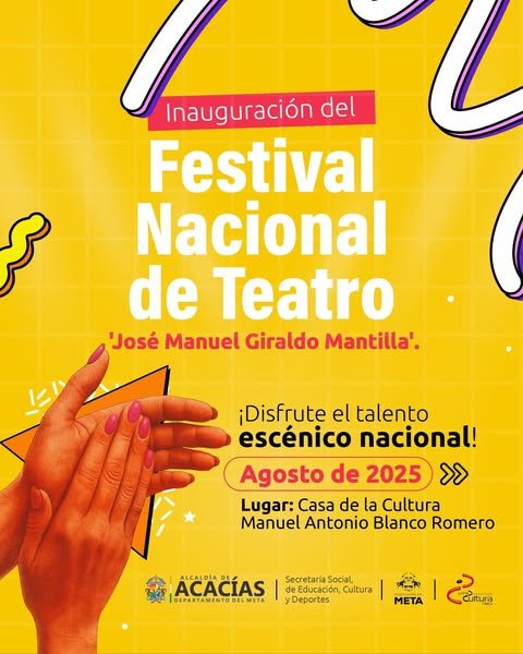 #InformaciónInstitucional El arte y la cultura se toman a Acacías La administración