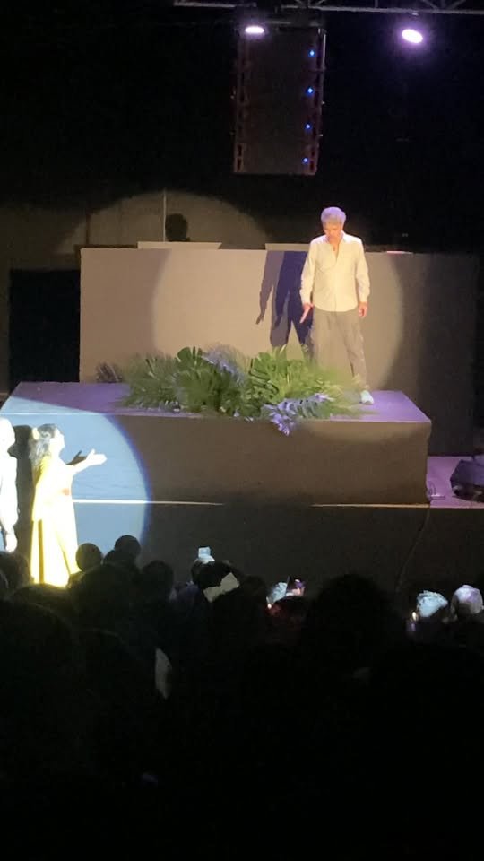 El gran actor Luis Eduardo Arango en la obra inaugural del Festival