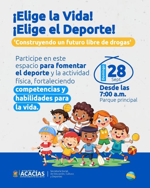 ¡Domingo para elegir la vida y el deporte en Acacías! La Secretaría