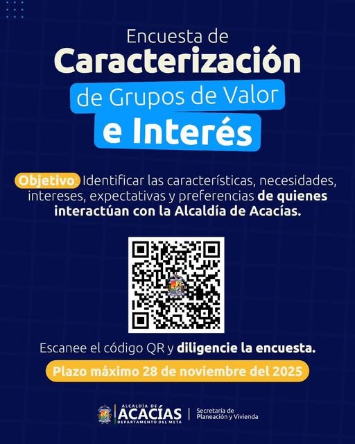 La Alcaldía de Acacías invita a todos los ciudadanos a diligenciar la