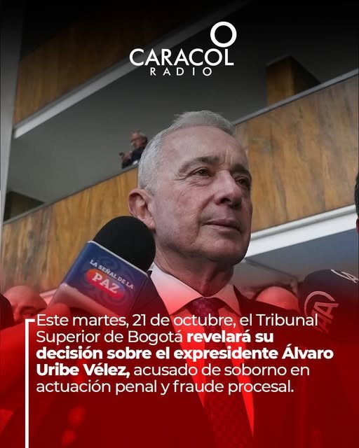 #Política | Este 21 de octubre, el Tribunal Superior de Bogotá dará