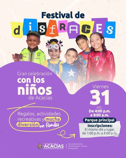 ¡Una gran celebración tendrán los niños de Acacías para cerrar el mes