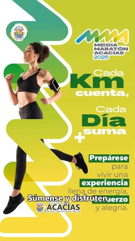 ¡Se acerca la Media Maratón de Acacías! El próximo domingo 16 de