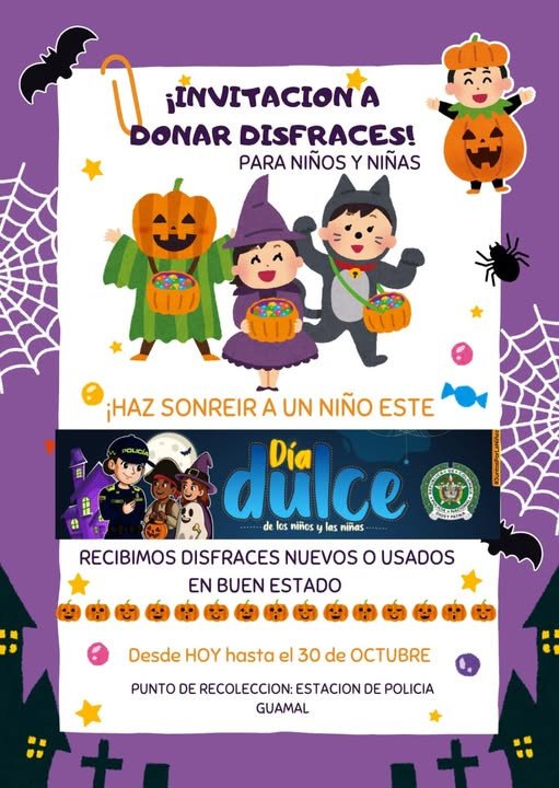 La Policía Nacional invita a donar sonrisas en Guamal Meta La Policía