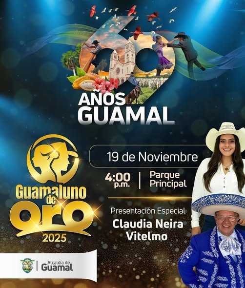 ¡Guamal celebra sus 69 años! este 19 de noviembre, el municipio vibrará
