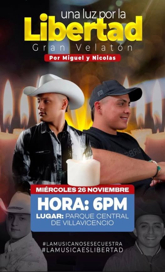 GRAN VELATÓN POR LA LIBERTAD – MIGUEL Y NICOLAS Este miércoles 26