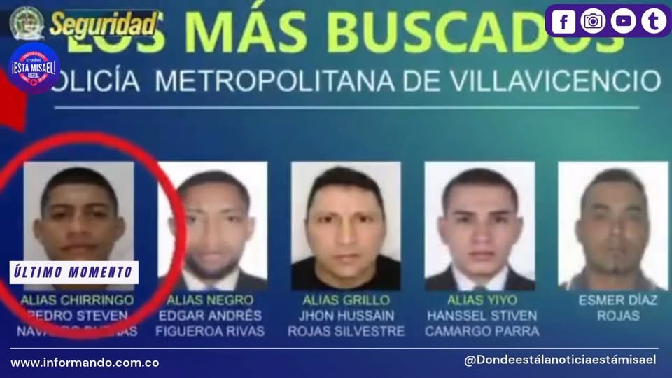 Atención Capturan a cinco sicarios de peligrosa red criminal en Villavicencio. La