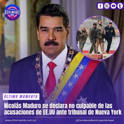Nicolás Maduro se declara no culpable de las acusaciones de EE.UU ante