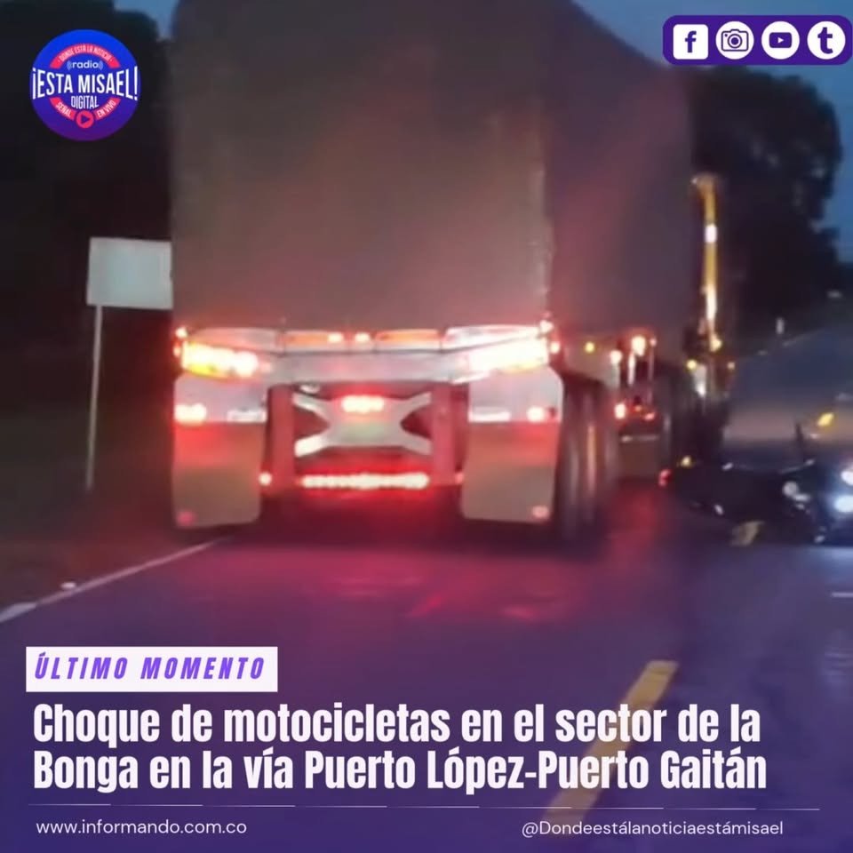 Choque de motocicletas en el sector de la Bonga en la vía