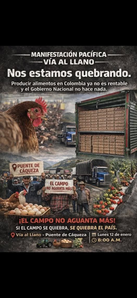 #Turistas #MalasNoticias Los productores agropecuarios de Caqueza van a Paro en la