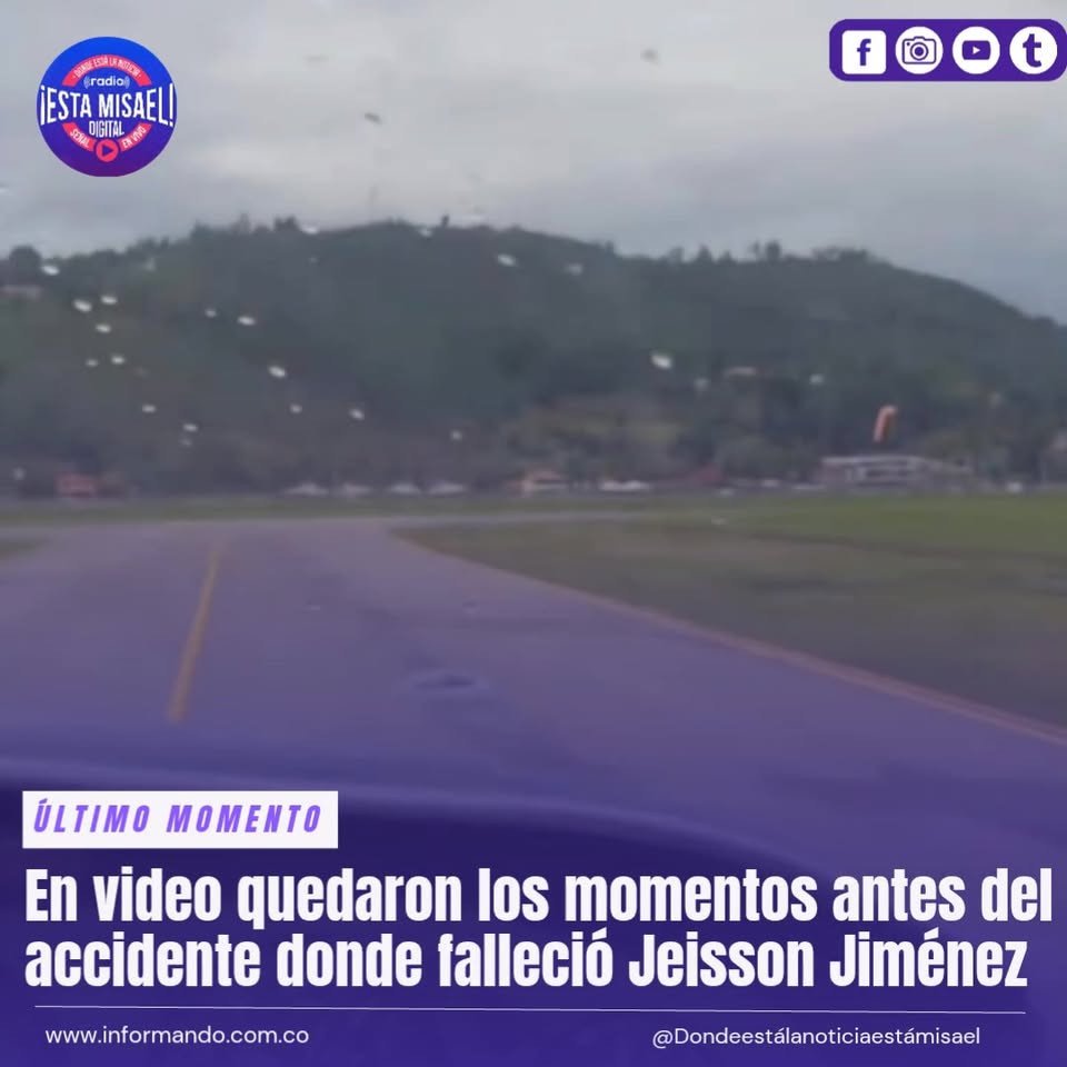 En video quedaron los momentos antes del accidente donde falleció Jeisson Jiménez