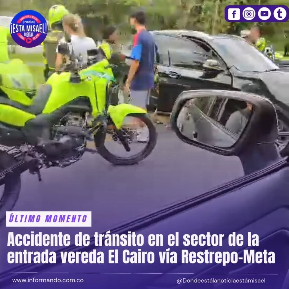 Accidente de tránsito en el sector de la entrada vereda El Cairo