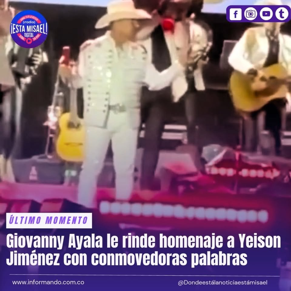 Giovanny Ayala le rinde homenaje a Yeison Jiménez con conmovedoras palabras El