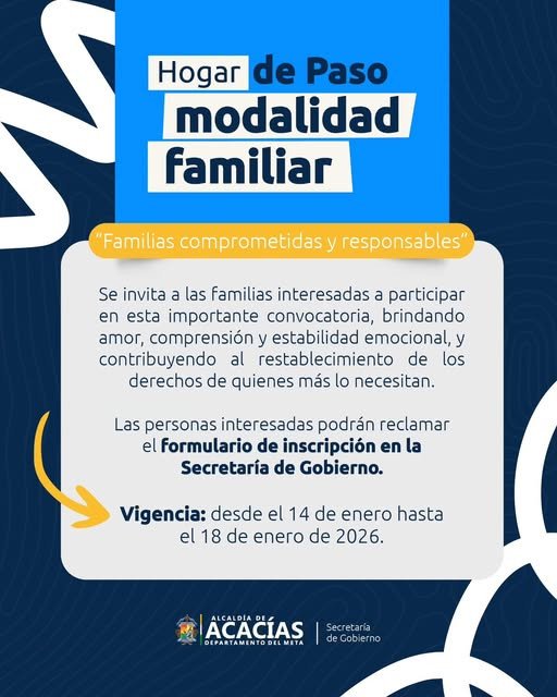 UNA OPORTUNIDAD PARA ACOGER, CUIDAR Y PROTEGER La modalidad Hogar de Paso