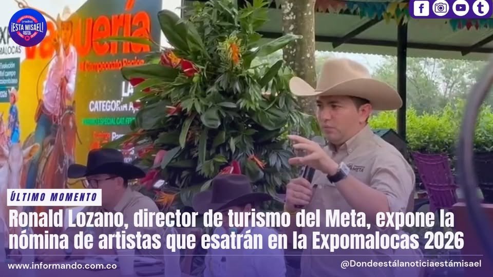 Ronald Lozano, director de turismo del Meta, expone la nómina de artistas