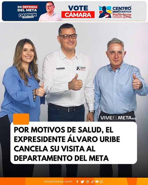 La visita del expresidente Álvaro Uribe Vélez al departamento del Meta fue