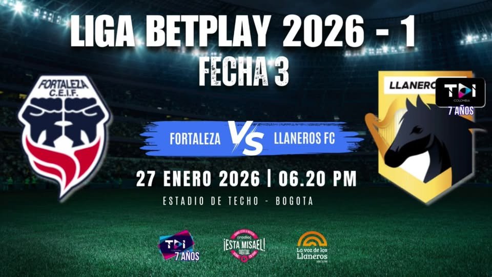 #Envivo Fortaleza CEIF VS Llaneros FC - #Ligabetplay2026 - Fecha 3